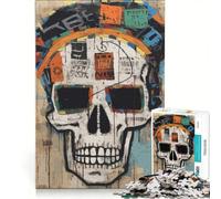 Puzzle per adulti da 1000 pezzi con teschio in stile Basquiat, gioco rompicapo, assemblaggio di motivi, ottimo regalo per gli appassionati di videogiochi 50x75cm