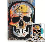 Puzzle per adulti da 1000 pezzi con teschio in stile Basquiat, gioco rompicapo, assemblaggio di motivi, ottimo regalo per gli appassionati di videogiochi 50x75cm