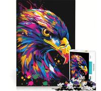 Puzzle per adulti da 1000 pezzi con testa d'aquila e grafica a schizzi gioco per famiglie migliora la memoria ideale come decorazione da scrivania 38x26cm