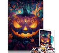 Puzzle per adulti da 1000 pezzi con testa di zucca di Halloween, puzzle per adulti, antistress, per ammazzare il tempo durante le vacanze, per migliorare l'amore tra coppie (dimensioni 75x50cm)