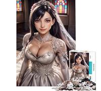 Puzzle per adulti da 1000 pezzi con Tifa Lockhart e il suo matrimonio Gioco di logica e analisi difficile e stimolante ideale per decorare la parete Adatto a partire dai 14 anni (50x75cm)