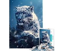 Puzzle per adulti da 1000 pezzi con tigre bianca neve e natura ideale per compleanni e Natale Gioco difficile per famiglie adatto a persone dai 14 anni in su (38x52cm)