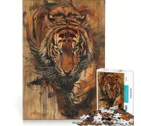 Puzzle per adulti da 1000 pezzi con tigre eterea, gioco rilassante, difficile, da aggiungere alla lista dei desideri con Babbo Natale 38x26cm