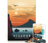 Puzzle per adulti da 1000 pezzi con tramonto sulle Isole Galapagos,taglio perfetto,gioco divertente che richiede concentrazione,regalo per compleanno o hobby (38x52cm)
