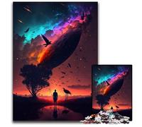 Puzzle per adulti da 1000 pezzi con tramonto surreale e sognante,puzzle impegnativi fai da te,gioco decorativo stimolante per la mente,giocattolo interattivo per la famiglia,26X38CM