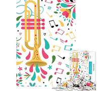 Puzzle per adulti da 1000 pezzi con tromba e musicista d'orchestra ideale per rilassarsi giocare e creare una sfida educativa un regalo di compleanno con taglio di precisione (dimensioni 38x26cm)