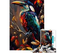 Puzzle per adulti da 1000 pezzi con uccelli della giungla Aiuta ad allenare la mente Un'opera d'arte Gioco rilassante per ragazzi dai 14 anni in su 38x26cm