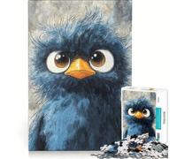 Puzzle per adulti da 1000 pezzi con uccellino blu dagli occhi grandi, gioco rilassante, sfida impegnativa, per rafforzare l'amore tra le coppie 38x26cm