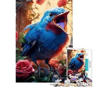 Puzzle per adulti da 1000 pezzi con uccellino che canta ideale per compleanno e Natale decorazione per la casa o la parete adatto a partire dai 14 anni 38x52cm