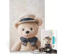 Puzzle per adulti da 1000 pezzi con un adorabile orsacchiotto,taglio preciso,gioco creativo,giocattolo rilassante,regalo di Natale per la tranquillità (38x52cm)