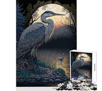 Puzzle per adulti da 1000 pezzi con un bellissimo airone Gioco educativo regalo per il Secret Santa ideale per passare il tempo durante le vacanze (38x52cm)