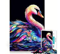 Puzzle per adulti da 1000 pezzi con un bellissimo cigno,bordo perfetto,gioco intelligente,regalo,gioco di ozio,Natale,tempo libero,arte (50x75cm)