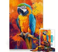 Puzzle per adulti da 1000 pezzi con un bellissimo dipinto di pappagallo,design Premium Edge Art Logic Puzzle,gioco di logica,divertimento per il tempo libero,decorazione natalizia (38x26cm)