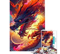 Puzzle per adulti da 1000 pezzi con un bellissimo drago cinese Gioco interattivo per tutta la famiglia compleanno e Natale (dimensioni 50x75cm)