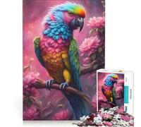 Puzzle per adulti da 1000 pezzi con un bellissimo pappagallo, un gioco pratico, divertente e spiritoso, ideale come decorazione da scrivania 50x75cm