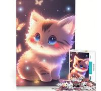 Puzzle per adulti da 1000 pezzi con un gattino soffice e fantastico, giochi divertenti, attività divertenti da fare a casa, regalo di compleanno, regalo di viaggio 50x75cm