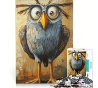 Puzzle per adulti da 1000 pezzi con un gufo comune, gioco rilassante, allena la mente e la manualità, compleanni e altre occasioni 50x75cm