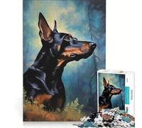 Puzzle per adulti da 1000 pezzi con un magico Dobermann ideale per rilassarsi passare il tempo durante le vacanze un regalo perfetto per gli appassionati di videogiochi 50x75cm