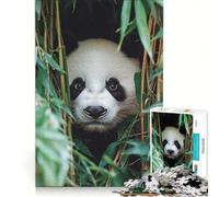 Puzzle per adulti da 1000 pezzi con un panda che sbircia in una foresta di bambù Gioco rilassante allena la mente e la manualità compleanno e Natale 50x75cm