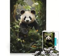 Puzzle per adulti da 1000 pezzi con un panda nella giungla: un rompicapo divertente e stimolante per ridurre lo stress 50x75cm