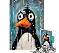 Puzzle per adulti da 1000 pezzi con un pinguino paralizzato e divertente un gioco che aiuta a stimolare la mente e a creare un'atmosfera divertente e umoristica perfetto come decorazione da parete