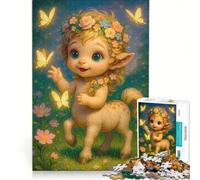 Puzzle per adulti da 1000 pezzi con un simpatico centauro bambino e farfalle, giocattolo educativo, ideale per passare il tempo durante le vacanze, regalo di compleanno, regalo 50x75cm