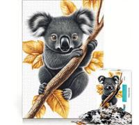 Puzzle per adulti da 1000 pezzi con un simpatico koala su un ramo, gioco per tutta la famiglia, divertente antistress, sfida unica 50x75cm