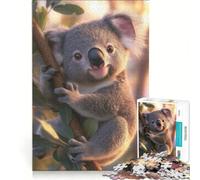 Puzzle per adulti da 1000 pezzi con un simpatico koala su un ramo, gioco rilassante, antistress intellettuale, regalo di compleanno, regalo di viaggio 38x26cm