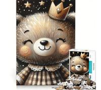 Puzzle per adulti da 1000 pezzi con un simpatico orsetto di peluche, ideale per giochi rilassanti e attività divertenti da fare in casa, con poster e foglio di curiosità abbinati 50x75cm
