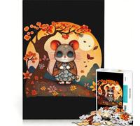 Puzzle per adulti da 1000 pezzi con un simpatico topolino con gli occhiali, gioco interattivo, taglio di precisione, regalo di compleanno o per occasioni speciali 50x75cm