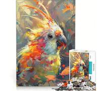 Puzzle per adulti da 1000 pezzi con un simpatico uccellino giocattolo educativo da assemblare con poster abbinato e foglio di curiosità 38x26cm