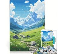 Puzzle per adulti da 1000 pezzi con un tranquillo percorso in stile anime giochi rilassanti e attività divertenti da fare a casa con poster abbinato e foglio di curiosità 38x52cm