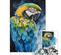 Puzzle per adulti da 1000 pezzi con un vivace disegno di pappagallo ideale per adolescenti perfetto per passare il tempo durante le vacanze come regalo di compleanno o di Natale 38x52cm