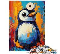 Puzzle per adulti da 1000 pezzi con un vivace disegno di un pinguino ideale per adolescenti perfetto per passare il tempo durante le vacanze come regalo di compleanno o di Natale (75x50cm/1000 pezzi)
