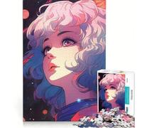 Puzzle per adulti da 1000 pezzi con una bellissima donna in stile anime, gioco impossibile, attività divertenti da fare a casa, regalo di Natale o compleanno 38x26cm