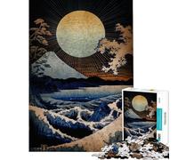 Puzzle per adulti da 1000 pezzi con una bellissima luna in Giappone puzzle per ragazzi giochi rilassanti vacanze a casa passatempo stimolante regalo (dimensioni 38x52cm)