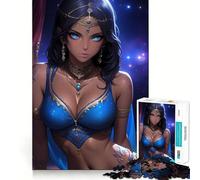 Puzzle per adulti da 1000 pezzi con una bellissima ragazza anime dagli occhi azzurri,ideale per stimolare la mente,creare un'atmosfera rilassante e creare un'atmosfera magica,perfetta durante