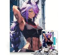 Puzzle per adulti da 1000 pezzi con una bellissima ragazza anime, giocattolo educativo, taglio di precisione, per rafforzare il legame di coppia 38x52cm