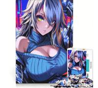 Puzzle per adulti da 1000 pezzi con una bellissima ragazza anime Un gioco pratico, divertente e spiritoso, perfetto anche come decorazione da scrivania 38x52cm