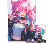 Puzzle per adulti da 1000 pezzi con una bellissima ragazza cosplay dai bordi perfetti,gioco intelligente,regalo per il tempo libero,gioco di Natale,arte per il tempo libero (50x75cm)