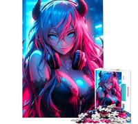 Puzzle per adulti da 1000 pezzi con una bellissima ragazza demone sfida educativa per il divertimento in famiglia giochi divertenti per ragazzi dai 14 anni in su (50x75cm)