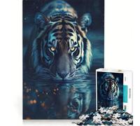 Puzzle per adulti da 1000 pezzi con una bellissima tigre magica, gioco interattivo, difficile e stimolante, collezione d'artista, belle arti 38x52cm