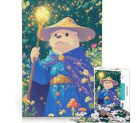 Puzzle per adulti da 1000 pezzi con una lontra maga in un giardino gioco educativo rilassante e stimolante ideale come regalo di compleanno o per occasioni speciali 38x52cm