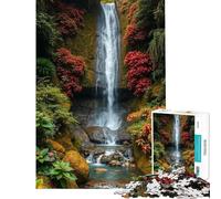 Puzzle per adulti da 1000 pezzi con una serena cascata in una giungla lussureggiante Un gioco impegnativo e stimolante perfetto come regalo per tutta la famiglia (dimensioni 38x26cm)