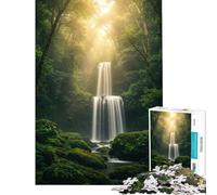 Puzzle per adulti da 1000 pezzi con una serena cascata in una lussureggiante foresta Un gioco antistress divertente e spiritoso perfetto come regalo di Natale o di compleanno (dimensioni 50x75cm)