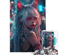 Puzzle per adulti da 1000 pezzi con una simpatica gattina Gioco impegnativo educativo e rilassante per ragazzi dai 14 anni in su (50x75cm)