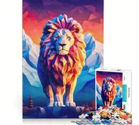 Puzzle per adulti da 1000 pezzi con una splendida immagine di un leone, gioco divertente, rilassante e stimolante per la mente, perfetto come elemento della lista dei desideri con Babbo Natale 50x75cm