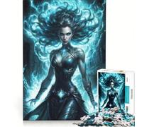 Puzzle per adulti da 1000 pezzi con una splendida maga, gioco fai-da-te, interazione genitore-figlio, compleanno e Natale 38x52cm