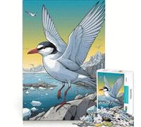 Puzzle per adulti da 1000 pezzi con una splendida sterna artica, gioco pratico, rilassante e stimolante per la mente, adatto come decorazione da scrivania, 38x26cm