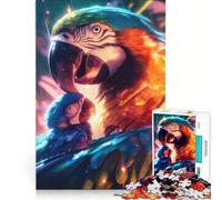 Puzzle per adulti da 1000 pezzi con una tenera famiglia di ara gioco educativo decorazione per la casa ideale come regalo 50x75cm